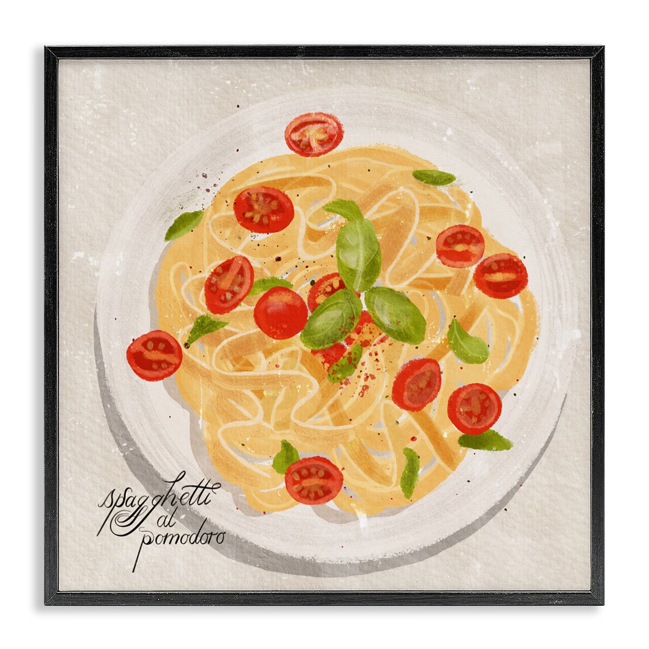 Stupell Industries Italian Spaghetti Meal Framed Giclee By Juliet Rose Philips